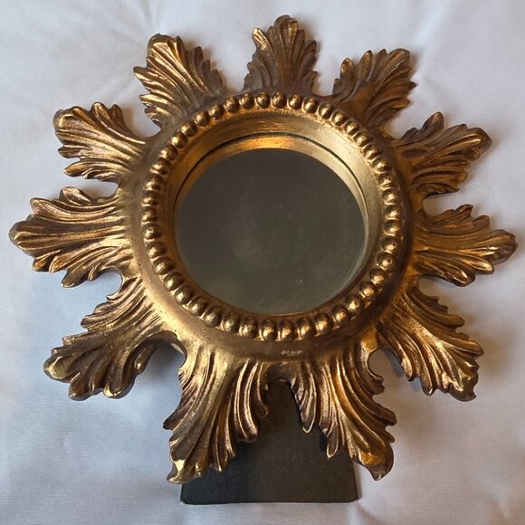 Other - Metal Sunburst Mirror Gold-toned Decorative Picture Frame Standing Hanging